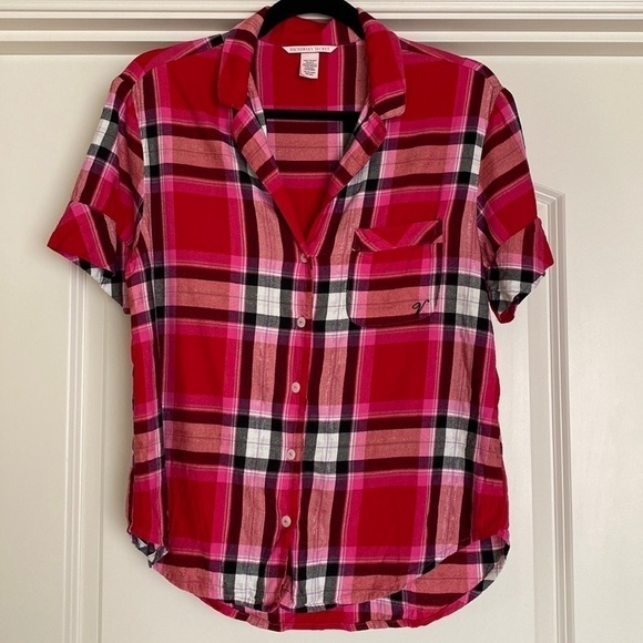 Victoria's Secret Other - Victoria’s Secret Sleep Shirt Womens XS buffalo plaid Festive cozy soft y2K